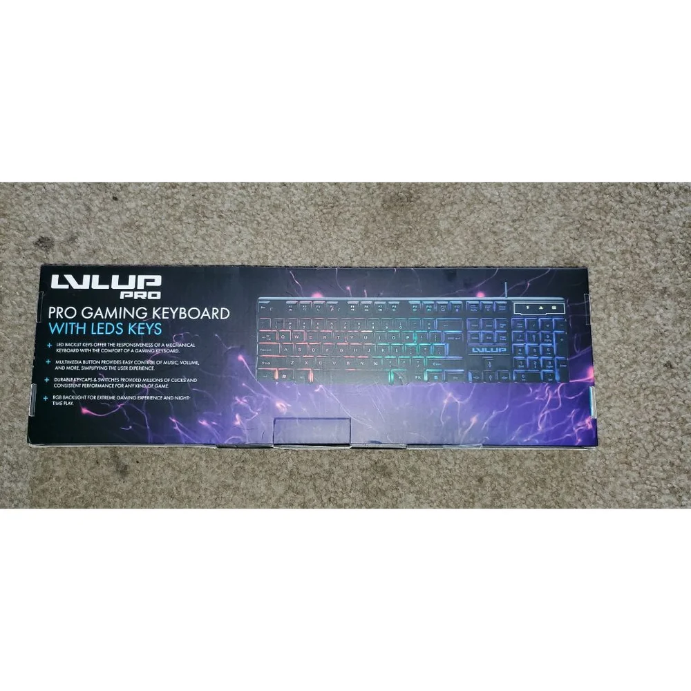 Come Play Unisex LVLUP Gaming Keyboard Black